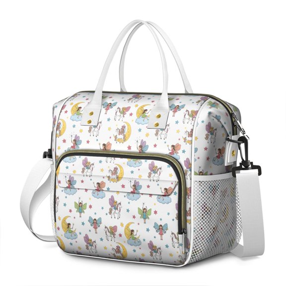 Colorful Fairy Unicorn Pattern Womens Lunch Box for Work,Insulated Large Lunch Bag for Tween and Teen,Loncheras Para Mujer,Leakproof Adult Lunch Bag for Work,Beach,Travel,Picnic,Camping