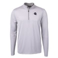 thumbnail image 2 of Men's Cutter & Buck Gray Minnesota Vikings Big & Tall Virtue Eco Pique Micro Stripe Tri-Blend Quarter-Zip Jacket, 2 of 3