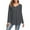 #1 4402-Grey, variant on SHIBEVER Fashion Crew Neck Button T-Shirts for Women Casual Fall Cute Long Sleeve Tunics Tops Blouses Blue