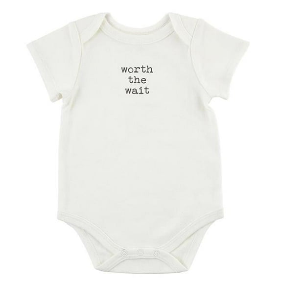 Stephan Baby 205224 Snap Shirt - Worth the Wait - 0-6 Month