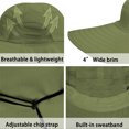 thumbnail image 3 of Tirrina Men's Outdoor Sun Protection Fishing Cap with Neck Flap Wide Brim Mesh Hat for Travel Camping Hiking Hunting, 3 of 7