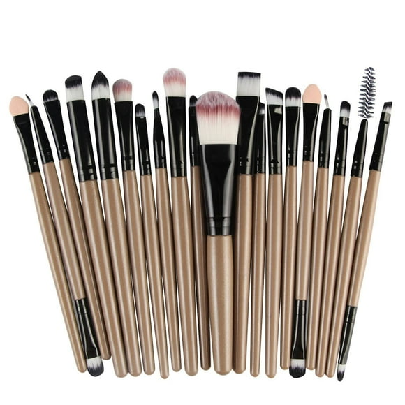 Set de brochas de maquillaje HUOGUO, 20 unidades, base y delineador de cejas