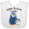 thumbnail image 3 of Inktastic Happy Birthday, Uncle Cute Penguins Boys or Girls Baby Bib, 3 of 4