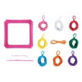 thumbnail image 1 of Kit de telar para tejer, herramienta para tejer con bucles, juguete artesanal con cuerda elástica para posavasos, bufanda para niños, bolsa de mano, Estilo A, 1 of 9