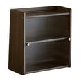thumbnail image 2 of Gabinete de almacenamiento de madera, gabinete de mesa rústico con puerta corrediza, organizador de escritorio 30 centímetros, 2 of 9