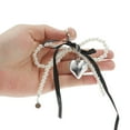 thumbnail image 4 of Unique Bargains 1 Pc Handbag Charms Keychains Ribbon Bow Heart Bag Accessories Black, 4 of 5