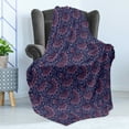 thumbnail image 4 of Orient Soft Flannel Fleece Throw Blanket, Old Fashioned Composition with Nature Inspired Motifs from Cultures, Cozy Plush for Indoor and Outdoor Use, 60" x 80", Multicolor, by Ambesonne, 4 of 5