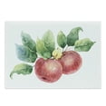 thumbnail image 1 of Fruits Cutting Board, Watercolor Art Style Branch with Green Leaves and Ripe Organic, Decorative Tempered Glass Cutting and Serving Board, Large Size, Coral White, by Ambesonne, 1 of 1
