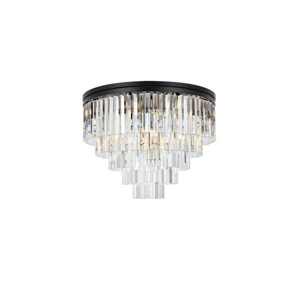 Elegant Lighting Sydney 32" 17 Light Royal Crystal Flush Mount