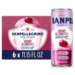 Sanpellegrino Soda Italiana Cherry Sorbetto, 11.15 fl oz, 6 Pack