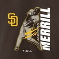 thumbnail image 4 of Men's Jackson Merrill Brown San Diego Padres Player Graphic T-Shirt, 4 of 4