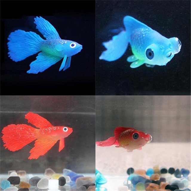 Volkmi Poisson Rouge simulation Lumineux Fausse Méduse Océan Décorations Écologiques Couleur silicone Poisson Diable Poisson Rouge No. 5