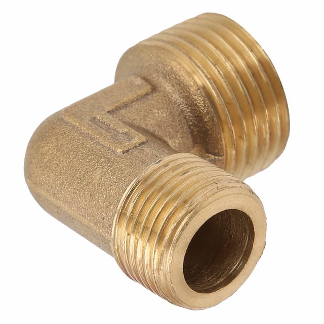 Elbow Check Valve, Corrosion Proof Air Compressor Elbow High Hardness with High Performance for Engineer for Industrial Application 1/2x3/8 with Chamfer,1/2x3/8 Without Chamfer