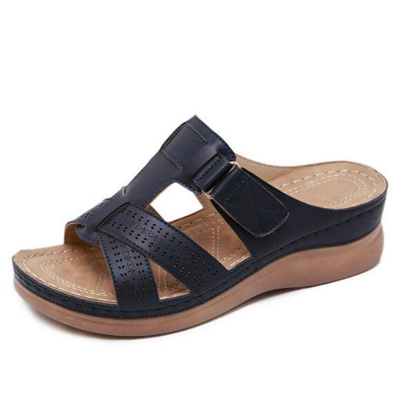 Hoshose Casual Sandals Women Dres sy Dearfoam Slippers Women Wedge Slippers Womens Slide Sandals, Black