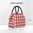thumbnail image 2 of Easygdp Red Plaid Daisy Large Insulated Lunch Bag，Aluminum Lining, Spacious Design, Leakproof, Ideal for Work, Picnics, Travel, and Outdoor Activities-One Size, 2 of 6