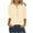 Khaki, variant on Diufon Womens Basic Tops Soft Comfy 3/4 Sleeve Button V Neck Top Summer Casual Loose Solid Color Tunic Shirts