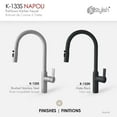 thumbnail image 3 of Stylish Napoli Single Handle Brushed Stainless Pull Down Kitchen Faucet K-133S, 3 of 13