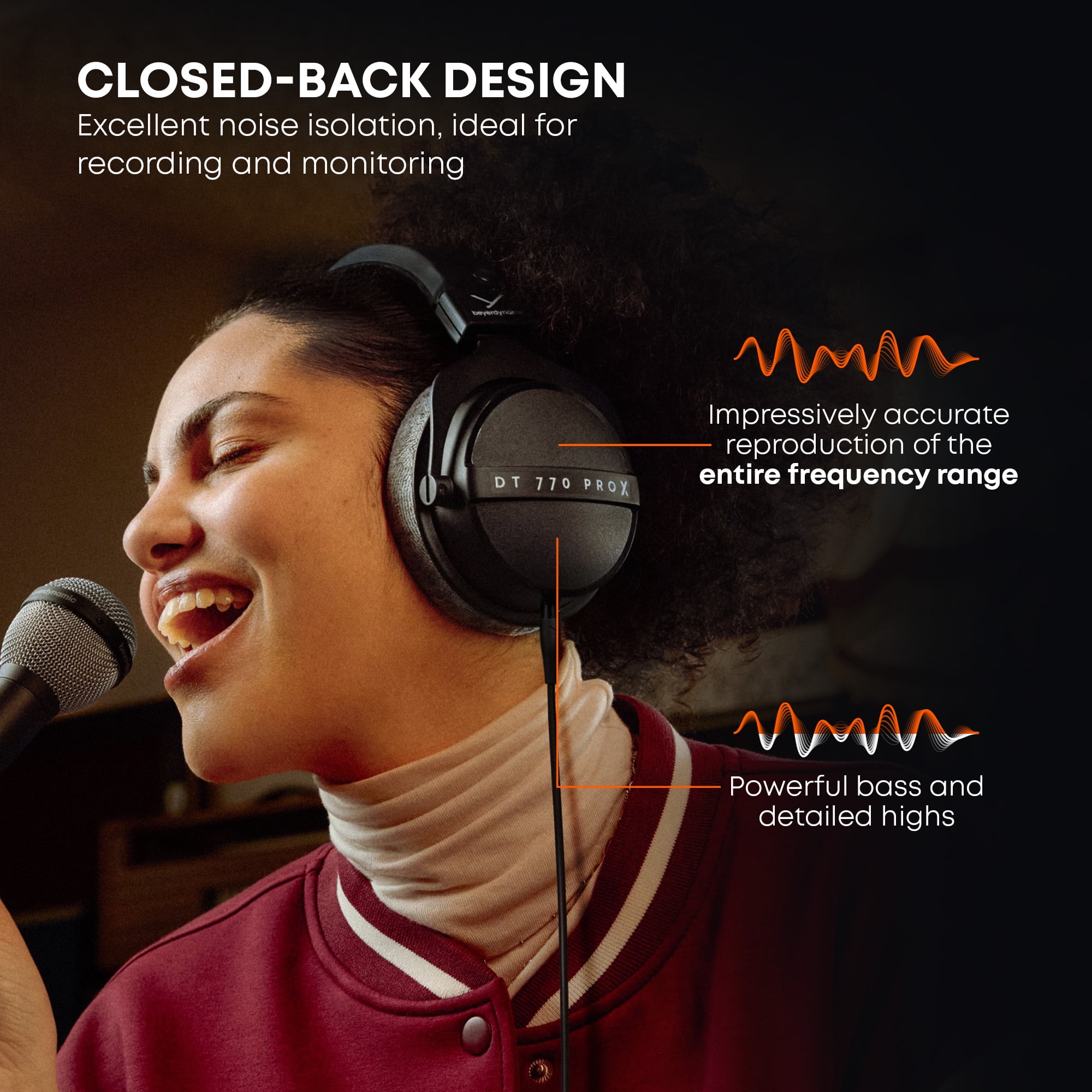 Beyerdynamic DT 770 Pro X Over-Ear Studio Wired Headphones for Recording and Monitoring (Closed) with Detachable Cable Handmade in Germany (48 Ohms, Black)