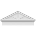 thumbnail image 3 of Ekena Millwork 32"W x 14-7/8"H x 2-3/4"P (Pitch 6/12) Peaked Cap 3 Spoke Architectural Grade PVC Combination Pediment, 3 of 8