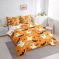thumbnail image 3 of Manfei Gothic Halloween Bed in a Bag Twin size, Spooky Ghost Bed Set, Bat Print Reversible Bedding Twin Size, Ultra Soft Bedroom Decoration, 7 Pieces, 3 of 6