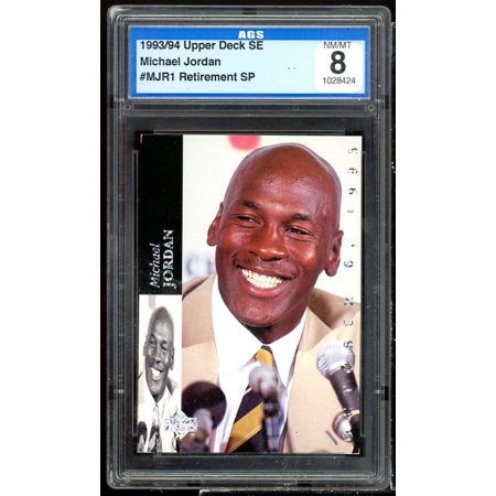 Michael Jordan 1993-94 Upper Deck SE Retirement SP #MJR1 AGS 8 NM/MT