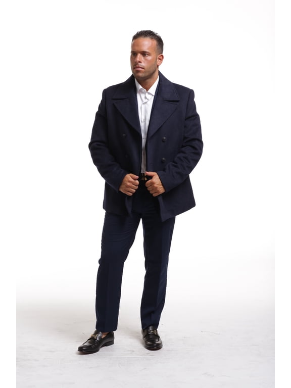 Navy Pea Coat Men Coats