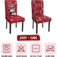 thumbnail image 6 of Christmas Chair Covers Set of 6 Winter Snowman Stretch Parsons Chair Slipcovers Christmas Tree for Xmas Holiday Dining Room Decor Chair Seat Protectors (Red Snowman,6PCS), 6 of 6
