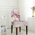 thumbnail image 4 of ZICANCN Christmas Rose Flower Chair Protectors Seat Covers , Dining Chair Slipcovers for Dining Room Hotel Kitchen Digital Painting Pastel Plant, 4 of 8