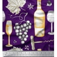thumbnail image 1 of Soimoi Cotton Duck Fabric Grapes,Wine Glass & Bottle Print Fabric by the Yard 56 Inch Wide, 1 of 1