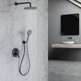 thumbnail image 2 of Rainlex 10 in. Shower Head Single-Handle 3-Spray Round High Round High Pressure Shower Faucet in Matte Black, 2 of 9