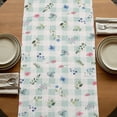 thumbnail image 5 of Table Runners 70 Inches Long Dress Scarves, Bunny Easter Farmhouse Coffee/Dining/Kitchen Table Decor, Holiday Table Runner, Spring Floral Rabbits Checkered Farmhouse 13x70 Inch, 5 of 9