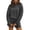 Black 01, variant on Going Out Tops for Women Striped 2 Piece Loungewear Set, Crew Neck Long Sleeve Loose Top & High Waist Drawstring Wide Leg Shorts, Ribbed Knit Matching Co-ord Matching Sets Women Clothing