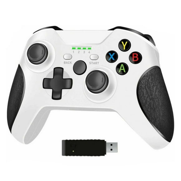 Control Inalámbrico Xbox One 2.4G Mando Videojuegos Joystick Sensible Textura Antideslizante Blanco Consola PC