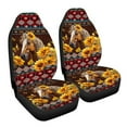 thumbnail image 7 of ZIATUBLE Aztec Southwest Car Seat Dust Cover Sunflower Horse High Back Bucket Seat Covers Set of 2 Piece for Most Cars SUV Trucks Stylish Car Seat Covers Full Set Auto Seat Accessories, 7 of 7