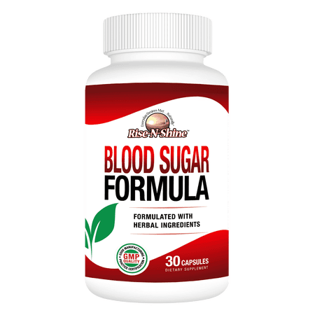 Blood Sugar Support by Rise-N-Shine with Cinnamon Bark, Gymnema Sylvestre, Banaba Leaf, and Bitter Melon- 30 Ct.
