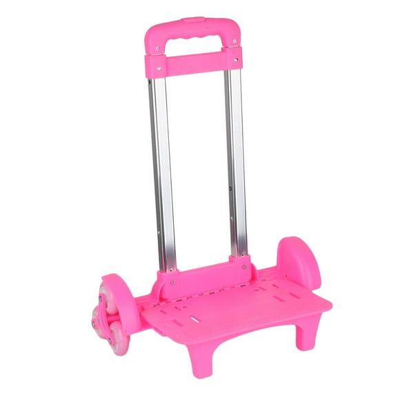 Carro de mano plegable, carro móvil portátil con aluminio ligero de mensajería Rosa
