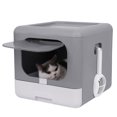 Extra Large Sifting Enclosed Cat Litter Box with Lid Top Entry Kitten