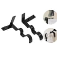 thumbnail image 4 of Curtain Rod Holder, Premium Steel High Stability 2Pcs Sturdy Durable Double Curtain Rod Bracket  For Office Black,Silver, 4 of 8