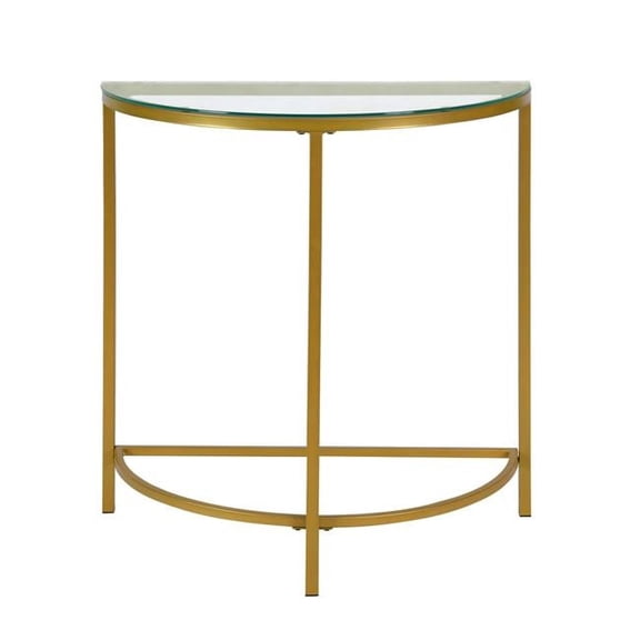 Fenice Half Round Console, Gold