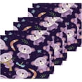 thumbnail image 2 of Coolnut Cartoon Koala Purple Washcloths Towels, Highly Absorbent and Soft Cotton Face Cloths, 6 Pack Quick Dry Wash Cloths - 12 X 12 Inches Washcloth Gift, 2 of 7