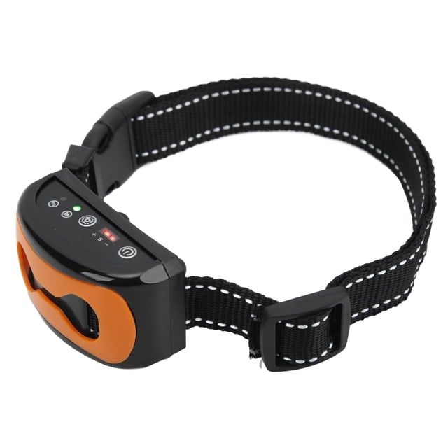 Dog Training Device, Nylon Strap Vibration Dog Bark Collar Electric Accurate Detection For Dogs For Training Orange,Yellow