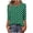 Army Green, variant on Women's Polka Dot Button Down 3/4 Sleeve T-Shirt Casual Loose Blouse Round Neck Comfortable Top, Navy 3XL