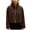 Brown-cwKMs, variant on Women Stand Collar Pilot Jacket Long Sleeve Casual Fall Outerwear