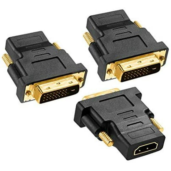 DVI to HDMI Adapter, Gold Plated DVI Male Video to 1080P HDMI Female Port Bi-Directional DVI-D (24+1) Converter Adapter