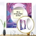 thumbnail image 3 of Designart "Rosy And Blue Orbs Futuristic Celestial Realm" Abstract Landscape Square Mirror Wall Decor Modern - Large Pink Square Bathroom Mirror - Square Printed Wall Mirror Art, 3 of 5