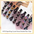 thumbnail image 2 of 8 PCS Sparkling Crystal Stone Braided Hair Clips for Women Rhinestone Braided Hair Clips Hairpin Duckbill Clip for Thick Thin Hair Girls Hair Accessories, 2 of 5