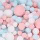 thumbnail image 1 of Bolas de Pompones Esponjosos, 120 Pcs de Tamaños Asortidos Mini PomPoms para Manualidades Fabricación de Joyas Blanco/Azul/Rosa, 1 of 6