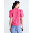 thumbnail image 4 of Free Assembly Women’s and Women's Plus Pointelle Sweater with Puff Sleeves, Sizes XS-4X, 4 of 6