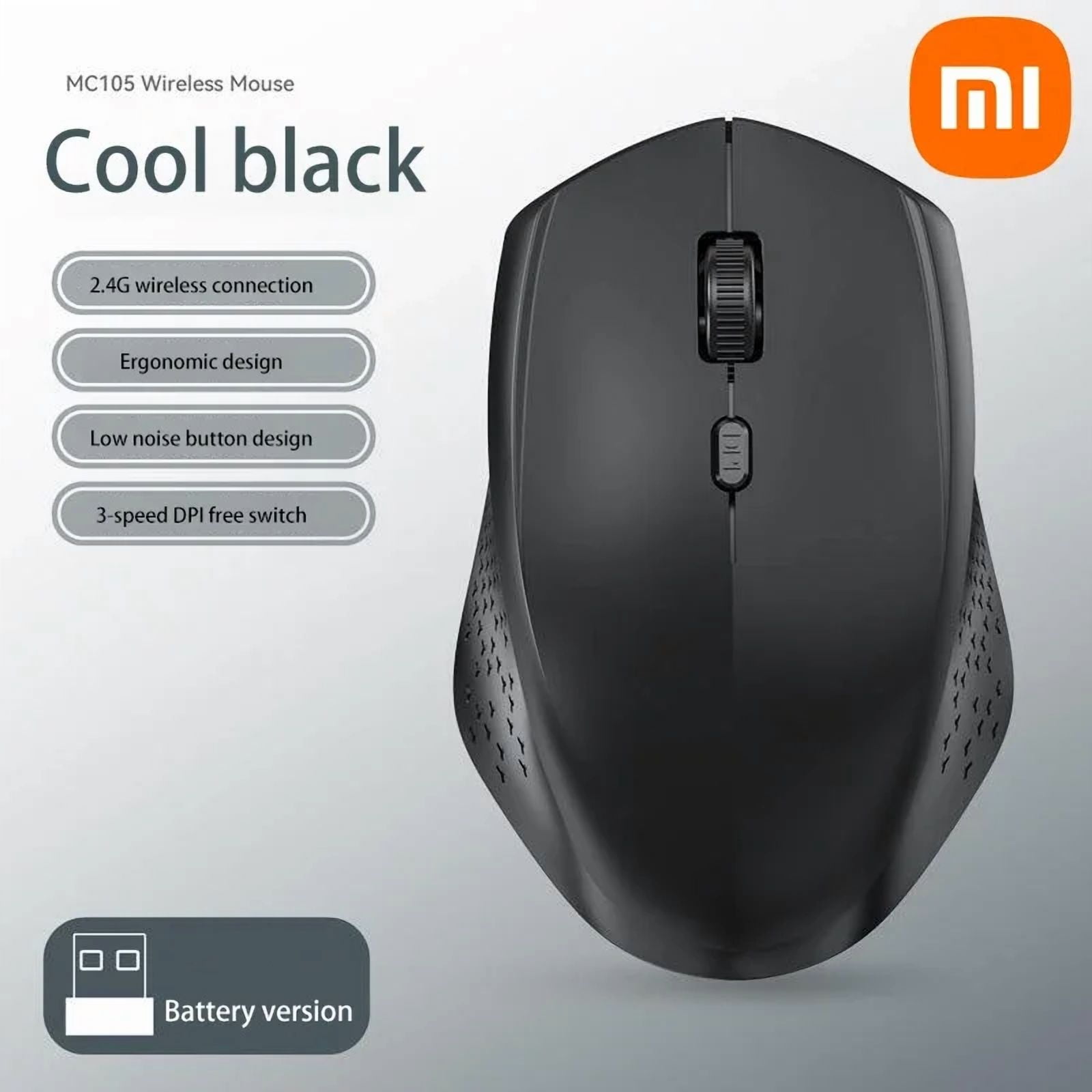 Xiaomi Wireless Bluetooth Mouse 2.4Ghz 1600 DPI Ergonomics Dual Model Type-C Rechargeable Mini Mute Mouses For PC Android Ios