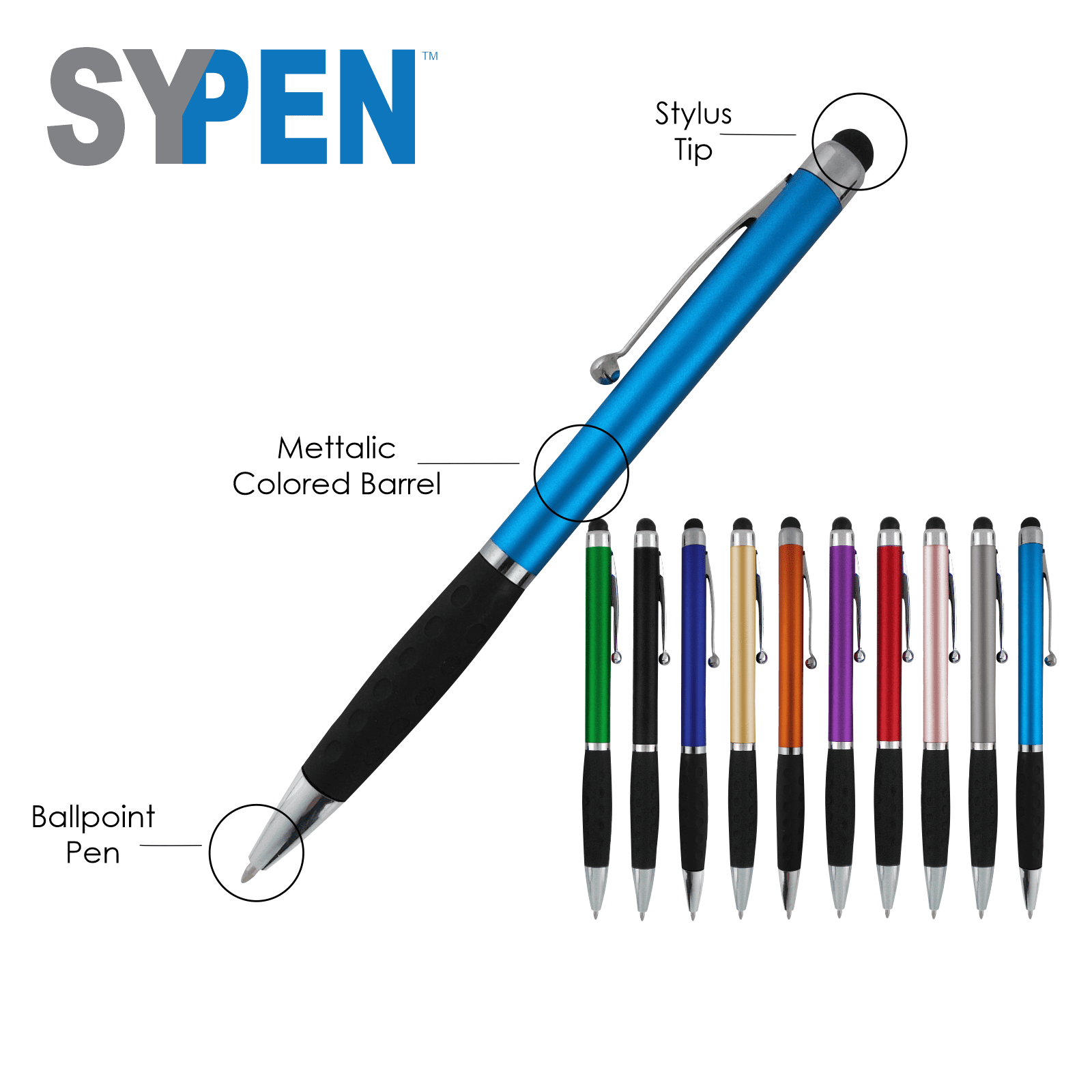 Stylus Pens - 2 in 1 Touch Screen & Writing Pen, Sensitive Stylus Tip —  SyPens
